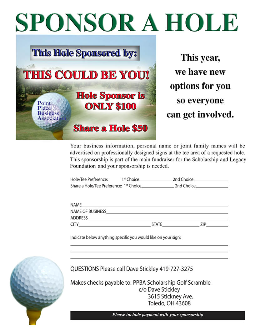 Sponsor A Hole Form Gallery - Download CV Letter And 